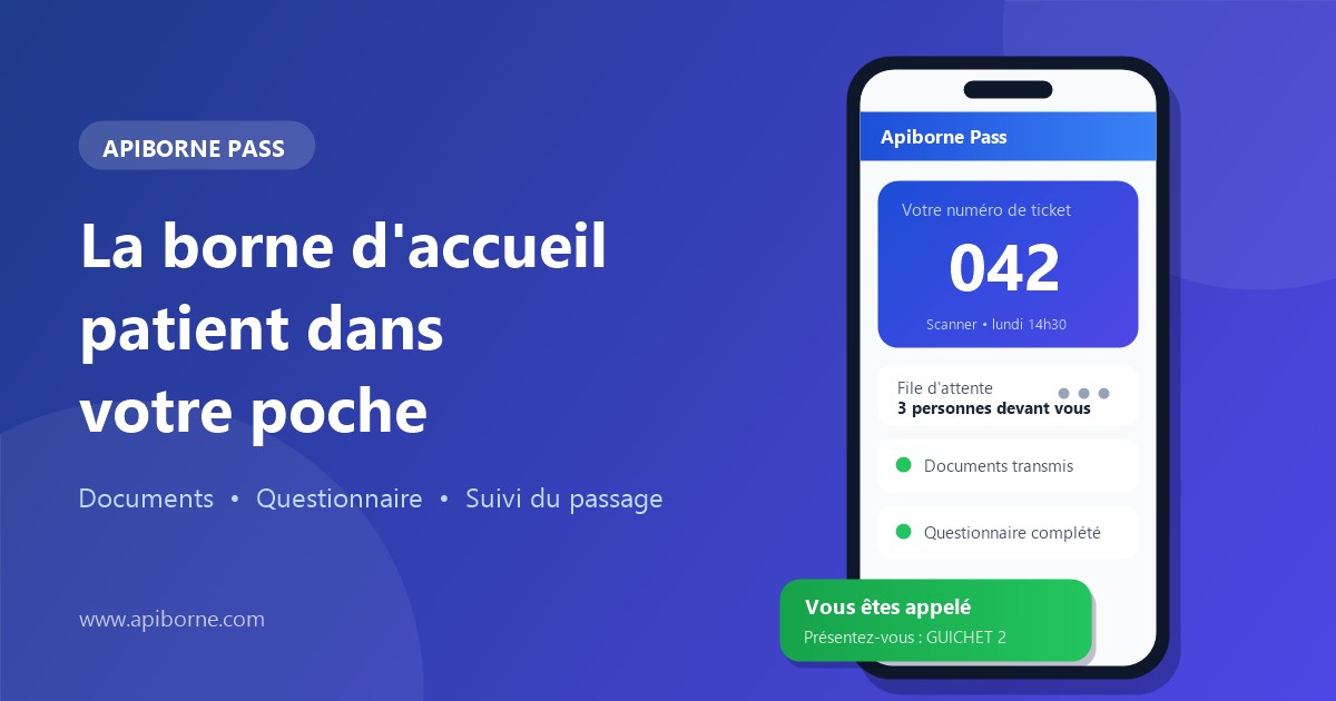Quand la borne d'accueil patient se prolonge sur le smartphone
