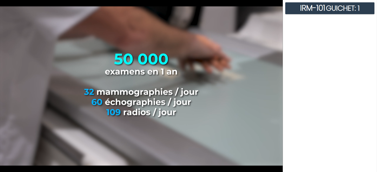 Écran Salle d'Attente - Affichage intelligent avec tableaux patients